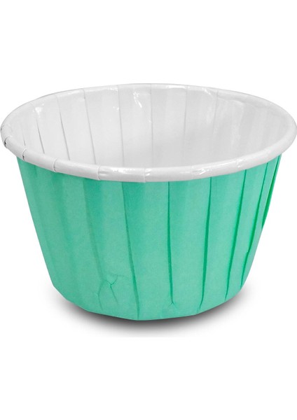 Mat Mint Yeşili Muffin Kek Kapsülü 50'li x 5 Paket