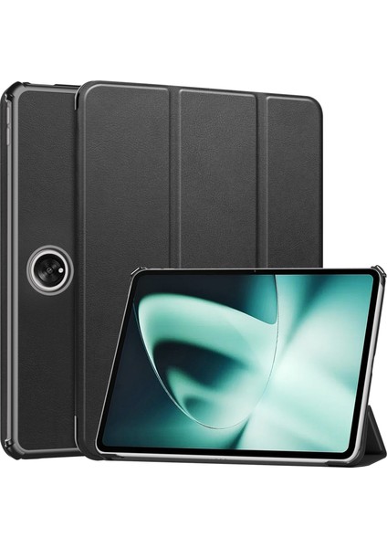 Oneplus Pad Siyah Için Akıllı Deri Tablet Kılıfı (Yurt Dışından)