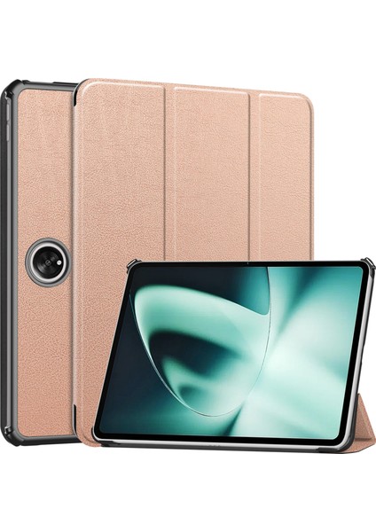 Oneplus Pad Rose Gold Için Akıllı Deri Tablet Kılıfı (Yurt Dışından)