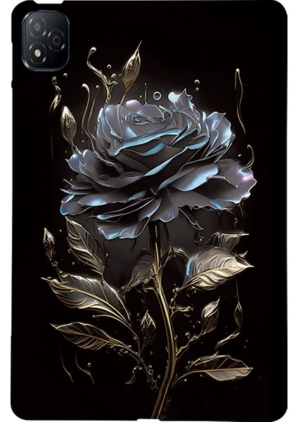 Infinix Xpad Black Rose Için Boyalı Tpu Tablet Kılıfı (Yurt Dışından)