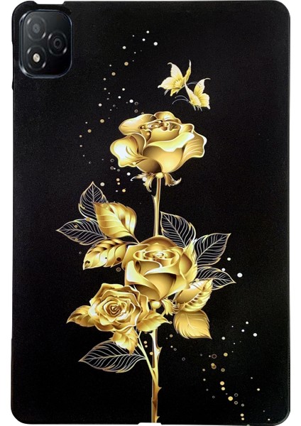 Infinix Xpad Golden Rose Için Boyalı Tpu Tablet Kılıfı (Yurt Dışından)