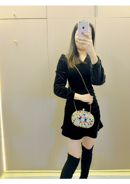 Üst Düzey Ünlü Doku Kadın Çanta Çanta Debriyaj-1 (Yurt Dışından) indirimleri