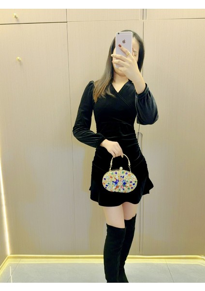 Üst Düzey Ünlü Doku Kadın Çanta Çanta Debriyaj-1 (Yurt Dışından) fırsatları