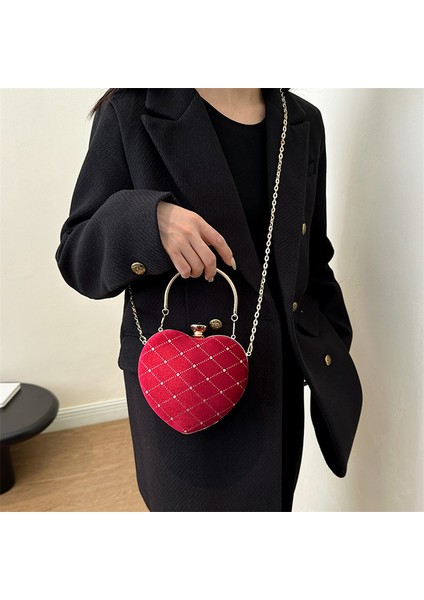 Lady's Için Yüksek Kaliteli Kalp Şeklinde Bir El Çantası-1 (Yurt Dışından) fiyatları