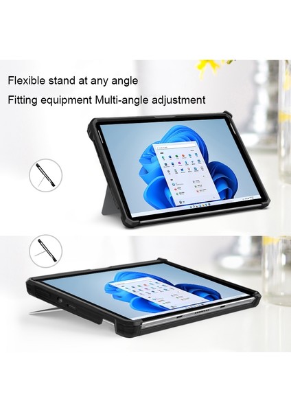D Microsoft Surface Pro 9 Siyah Için Içi Boş Tablet Kılıfı (Yurt Dışından)