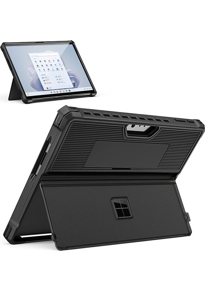 D Microsoft Surface Pro 9 Siyah Için Içi Boş Tablet Kılıfı (Yurt Dışından)