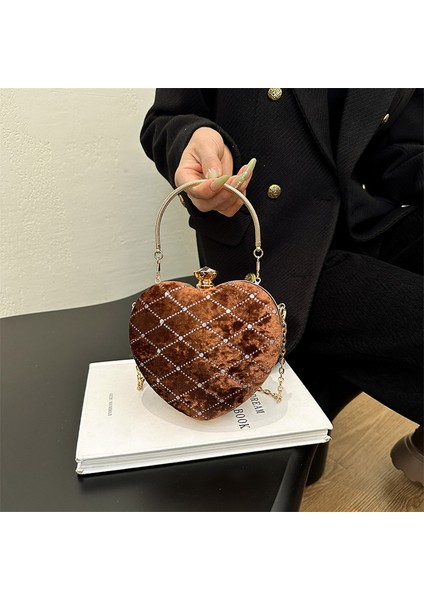 Lady's Için Yüksek Kaliteli Kalp Şeklinde Bir El Çantası-1 (Yurt Dışından) fırsatları