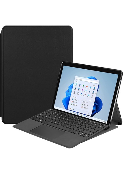 Microsoft Surface Pro 8 Siyah Için Renkli Tablet Deri Kılıf (Yurt Dışından)