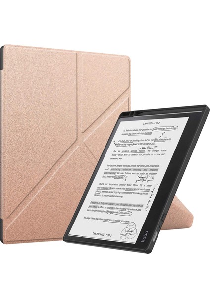 Kobo Elipsa 2e Rose Gold Için Deri Akıllı Tablet Kılıfı (Yurt Dışından)