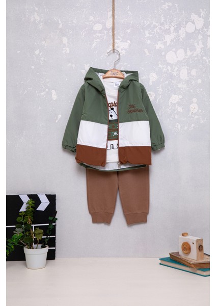 Erkek Bebek Üç Renkli Mikro Yağmurluk Takım - Su Geçirmez Konfor