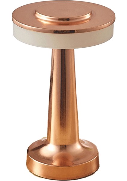 Dokunmatik LED Şarj Edilebilir Masa Lambası Yemek Masası Masa Lambası Açık Küçük Gece Lambası Dekoratif Masa Lambası, Bronz (Yurt Dışından)