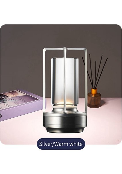 2600MAH Şarj Edilebilir LED Masa Lambası Modern Dokunmatik Ayarlı Masa Lambası Yatak Odası Restoran Dekorasyonu Işık Altın (Yurt Dışından)