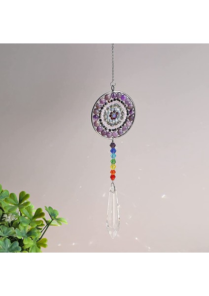 7 Çakra Kristal Suncatcher Yuvarlak Kristaller Boncuk Kolye Asılı Prizma Damla Güneş Yakalayıcılar Windows Ev Bahçe Dekor, B (Yurt Dışından) fiyatları