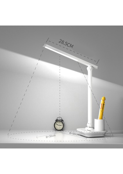 LED Masa Lambası Kademesiz Kısılabilir Dokunmatik Katlanabilir Masa Lambası Başucu Okuma Göz Koruması Gece Lambası Kalemlik ile (Yurt Dışından)