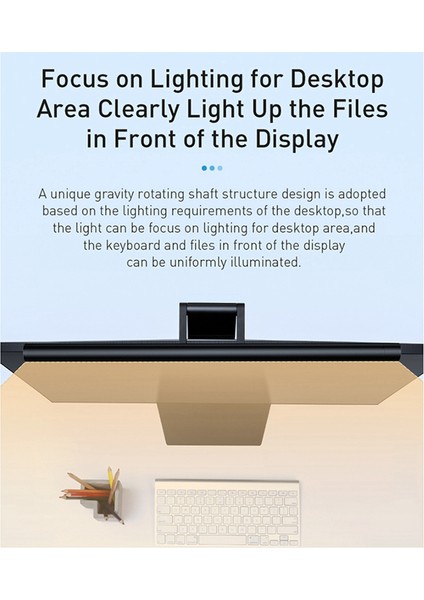 Ekran LED Masa Lambası Pc Bilgisayar Dizüstü Ekran Asılı Işık Çubuğu Pro Masa Lambası Ofis Çalışma Okuma Işığı LCD Monitör (Yurt Dışından)