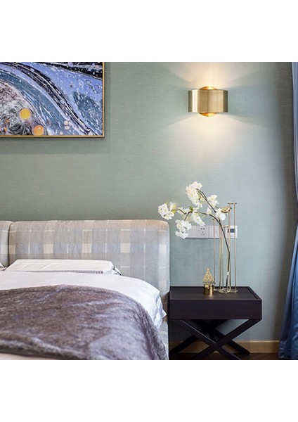 LED Duvar Lambası, Duvar Aplik Dekoratif Duvar Aydınlatması Iç Mekan Minimalist Altın Duvar Aydınlatma Armatürü Koridor Için-Sıcak Işık (Yurt Dışından) fiyatları