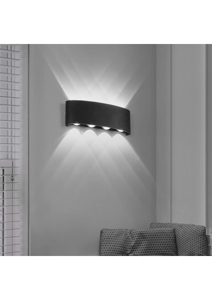 Dış Duvar Işıkları Iç Mekan Duvar Lambası 8 W LED Duvar Lambası Modern Yukarı Aşağı Duvar Lambası Yatak Odası Koridor B Için Alüminyumdan Yapılmış (Yurt Dışından)