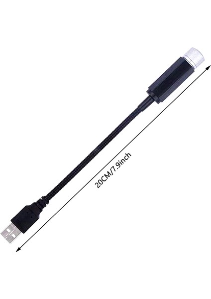 Araba USB Yıldız Tavan Lambası Araba Tavan Lambası USB Gece Lambası Romantik Atmosfer Dekorasyon Lambası (Yurt Dışından)