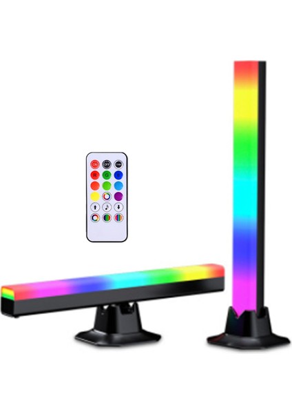 Ambiyans LED Rgb Işık Ses Atmosfer Işığı Tv Duvar Bilgisayar Oyun Pikap Lambası Oyun Oyunu Akıllı Işık (Yurt Dışından)
