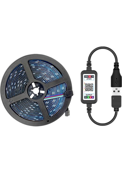 LED Işık Şeridi Su Geçirmez 5050RGB Renkli Bluetooth App 5V Esnek Işık Şeridi Ev Dekorasyon Için Işık Şeridi 1 Metre (Yurt Dışından)