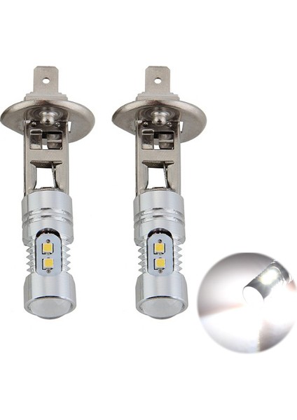 2 x H1 2323 Smd 10 Beyaz LED Oto Araba Sis Farı Lambası Ampul (Yurt Dışından)