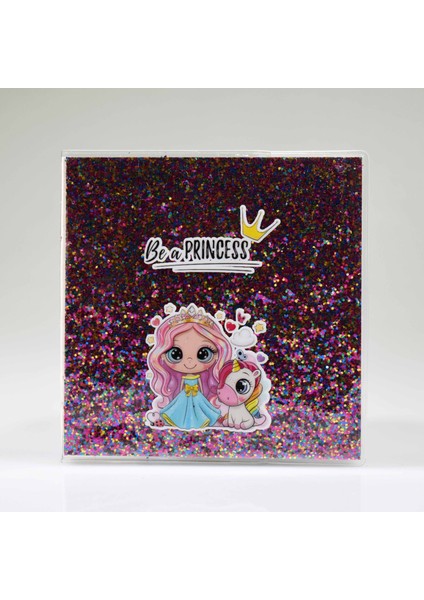 Koyu Pembe Simli Prenses Küçük Defter