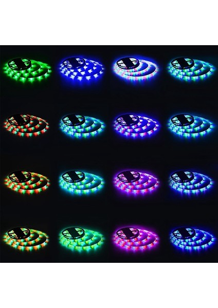 5 Metre 3528RGB Şerit Işık Kiti +44 Tuşlar Uzaktan Kumanda Su Geçirmez LED Şerit Plaka Renk Rastgele (Yurt Dışından)