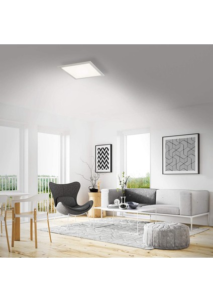 1 Adet LED Downlight LED Panel Downlight 20W 6500K Beyaz Izgara Işıkları Ofis Oturma Odası Için Ekleme Işığı Tavan Işığı (A) (Yurt Dışından)