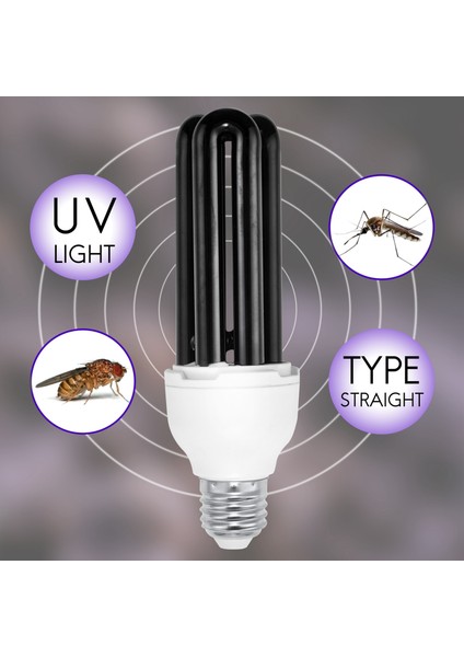 E27 40W Uv Ultraviyole Floresan Siyah Işık Cfl Ampul Lamba 220V Şekil: Düz Watt Voltaj: 40W Dc 12V (Yurt Dışından)