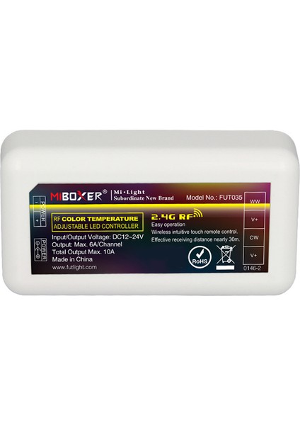 Miboxer Rf 2.4g LED Şerit Uzaktan Kumanda Dimmer Cct Rgb Rgbw Rgbcct Wl5 Wl-Box1, FUT035 (Yurt Dışından)