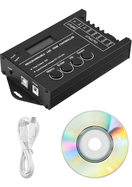 TC420 Zaman Programlanabilir Rgb LED Kontrol Cihazı DC12V-24V 5 Kanal LED Zamanlama Dimmer (Yurt Dışından)