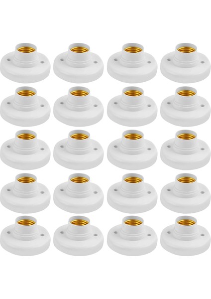 E27 Vidalı Kapak Soket Beyaz Tavan Aydınlatma Lambası Ampul Sabitleme Taban Standı Ampul Tutucu Spiral LED Ampul Taban Aydınlatma (Yurt Dışından)
