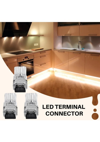 20 Adet 2pin LED Şerit Konnektörleri Su Geçirmez 8mm LED Terminal Konnektörü LED Şerit Işık WS2811 WS2812B Şerit (Yurt Dışından)