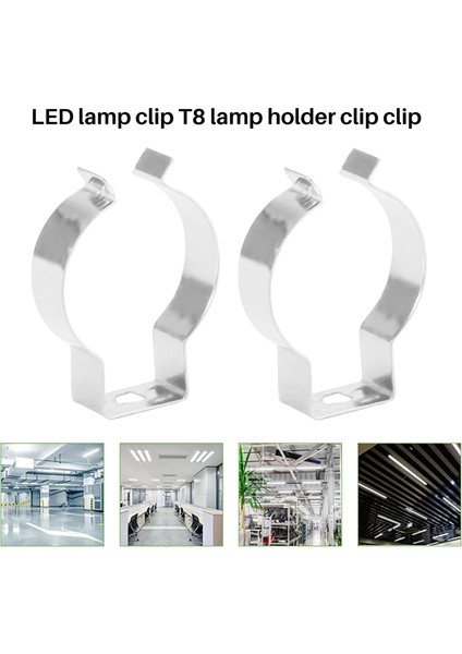 120 Adet T8 LED Ampuller U Klipler Tutucu Floresan Tüp Lamba Braketi (Yurt Dışından)