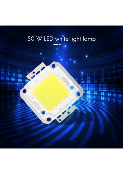 Yüksek Güç 50W LED Çip Ampul Işık Lambası Dıy Beyaz 3800LM 6500K (Yurt Dışından)