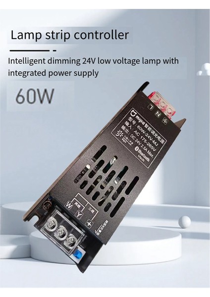 60W LED Şerit Kontrol Cihazı DC24V Aydınlatma Trafosu Akıllı Karartma Güç Kaynağı Bluetooth Mijia App Kontrolü (Yurt Dışından)
