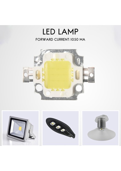 20PCS 10W LED Saf Beyaz Yüksek Güç 1100LM LED Lamba Smd Çip Ampul Dc 9-12V (Yurt Dışından)