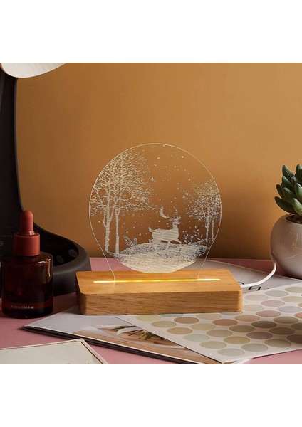 Ahşap Dikdörtgen Işık Tabanı, Ahşap Taban Sıcak Işık, Ahşap LED Işık Tabanı Dönen Ekran Standı Lamba Tutucu Lamba Tabanı (Yurt Dışından) fırsatları