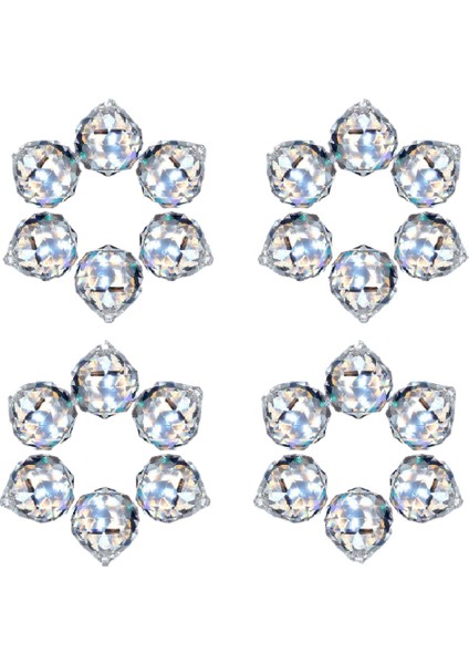 24 Adet Kristal Toplar Prizma Suncatcher Gökkuşağı Kolye Yapımcısı Asılı Kristaller Prizmalar Pencere Ev Ofis Bahçe Dekorasyonu 20MM (Yurt Dışından)