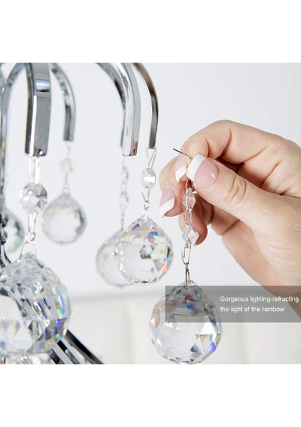 24 Adet Kristal Toplar Prizma Suncatcher Gökkuşağı Kolye Yapımcısı Asılı Kristaller Prizmalar Pencere Ev Ofis Bahçe Dekorasyonu 20MM (Yurt Dışından)