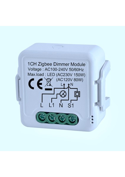 Tuya Zigbee Akıllı Dimmer Anahtar Modülü Nötr 1 Çeteli Kablosuz Uzaktan Kumanda Uyumlu Alexa Ev (Yurt Dışından)