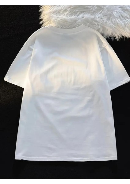 Dan Dan Cat Baskılı Beyaz T-Shirt fiyatları