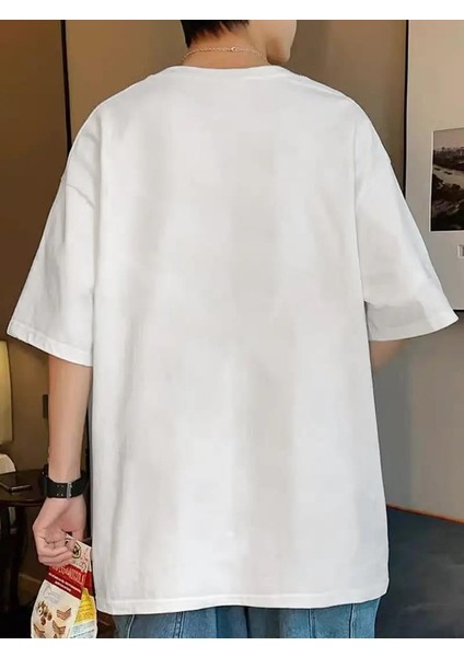 Happy Cat Baskılı Beyaz T-Shirt fırsatları