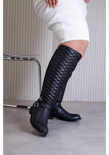 Cute Model 2 cm Tabanlı Desenli Yeni Sezon Sihirli Çizme Sıyah fiyatları