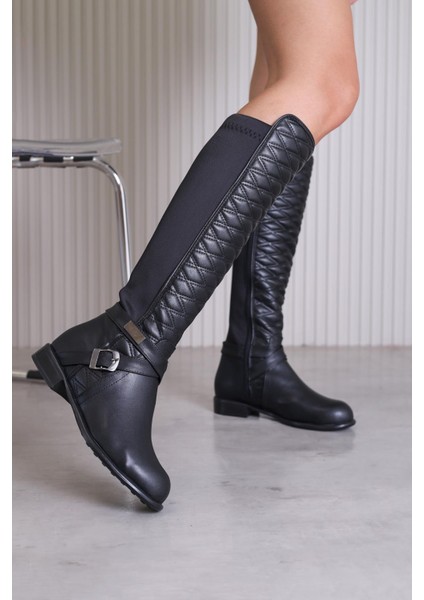 Cute Model 2 cm Tabanlı Desenli Yeni Sezon Sihirli Çizme Sıyah indirimleri