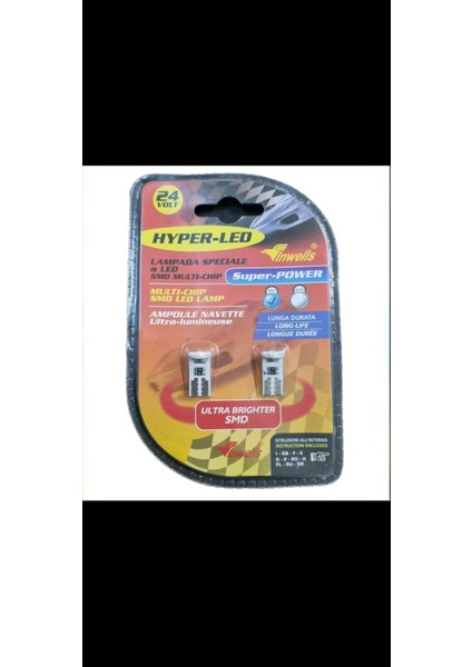 T10 Mavi LED Ampul 24V