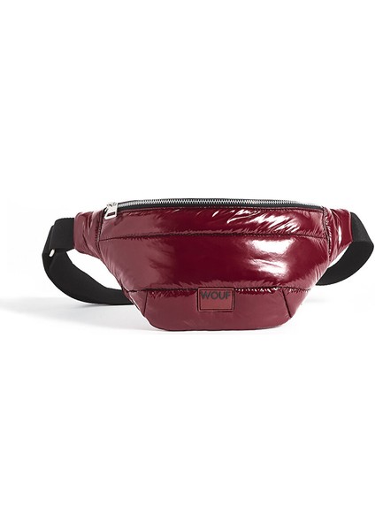 Bel Çantası Waist Bag Quilted Line Burgundy Glossy