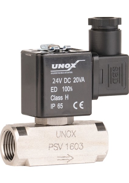 24V Dc Paslanmaz Kompresör Solenoid Valf Normalde Kapalı 1/8" (0-16 BAR)