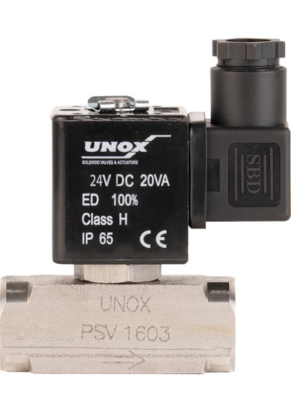 24V Dc Paslanmaz Kompresör Solenoid Valf Normalde Kapalı 1/8" (0-16 BAR)