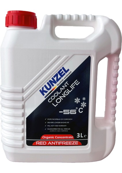 Antifriz Organik Konsantre - 56 Derece Kırmızı /red